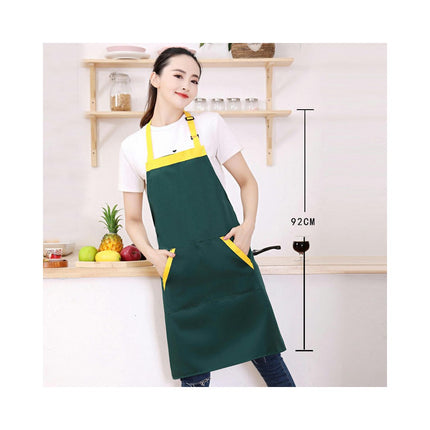 Restaurant Apron, Unisex Apron with Pockets, Adjustable Halter Kitchen Cooking Apron