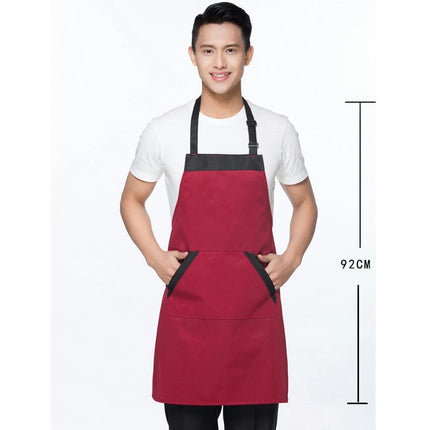 Restaurant Apron, Unisex Apron with Pockets, Adjustable Halter Kitchen Cooking Apron