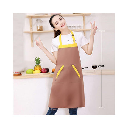 Restaurant Apron, Unisex Apron with Pockets, Adjustable Halter Kitchen Cooking Apron