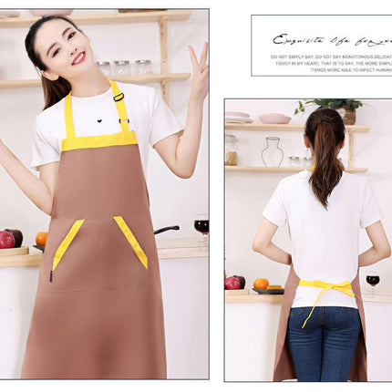 Restaurant Apron, Unisex Apron with Pockets, Adjustable Halter Kitchen Cooking Apron