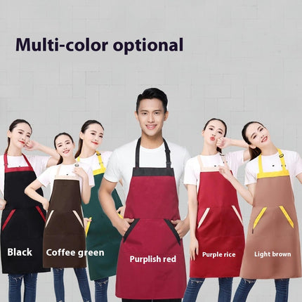 Restaurant Apron, Unisex Apron with Pockets, Adjustable Halter Kitchen Cooking Apron