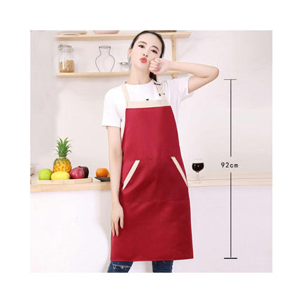 Restaurant Apron, Unisex Apron with Pockets, Adjustable Halter Kitchen Cooking Apron