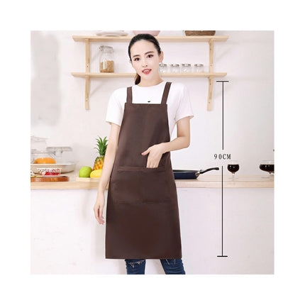 Restaurant Apron, Unisex Apron with Pockets, Kitchen Cooking Double Strap Apron