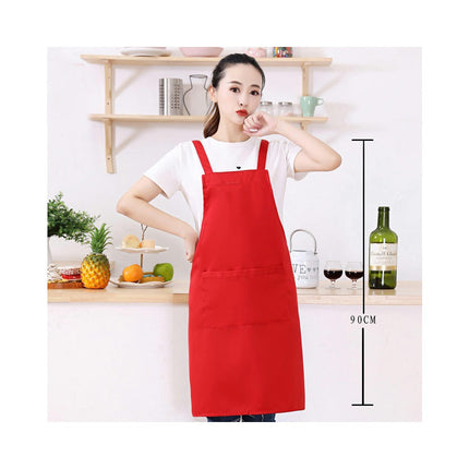 Restaurant Apron, Unisex Apron with Pockets, Kitchen Cooking Double Strap Apron