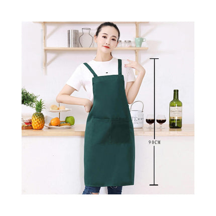 Restaurant Apron, Unisex Apron with Pockets, Kitchen Cooking Double Strap Apron