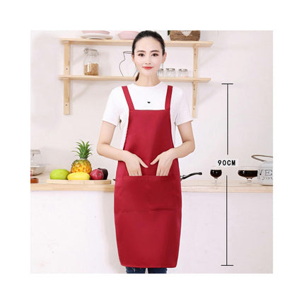 Restaurant Apron, Unisex Apron with Pockets, Kitchen Cooking Double Strap Apron