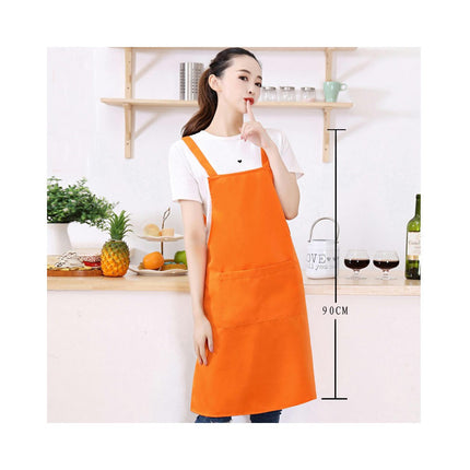 Restaurant Apron, Unisex Apron with Pockets, Kitchen Cooking Double Strap Apron