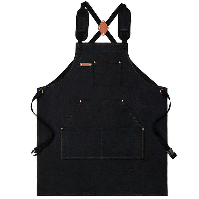 Cotton Canvas Apron - Waterproof Adjustable Straps Kitchen Restaurant Baking Cooking Apron