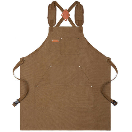 Cotton Canvas Apron - Waterproof Adjustable Straps Kitchen Restaurant Baking Cooking Apron