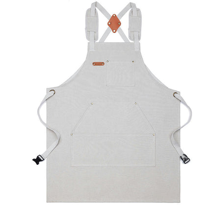 Cotton Canvas Apron - Waterproof Adjustable Straps Kitchen Restaurant Baking Cooking Apron