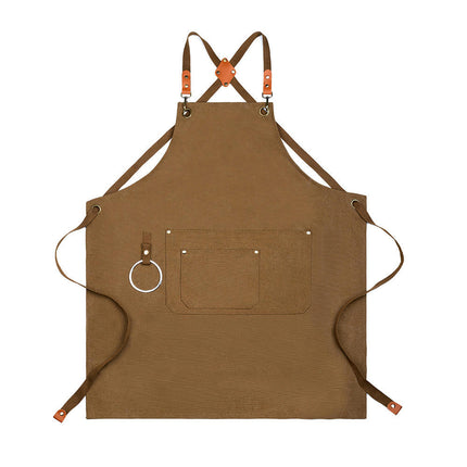 Chef Apron,Cross Back Apron for Men Women with Adjustable Straps and Large Pockets