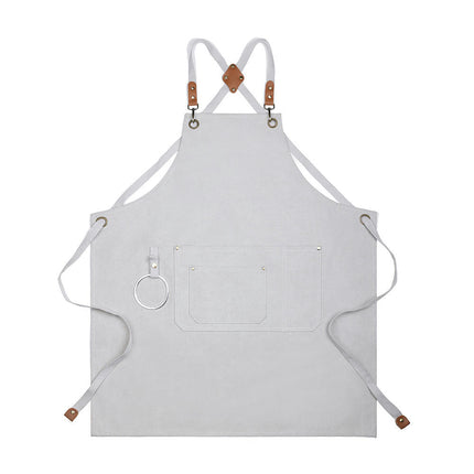 Chef Apron,Cross Back Apron for Men Women with Adjustable Straps and Large Pockets