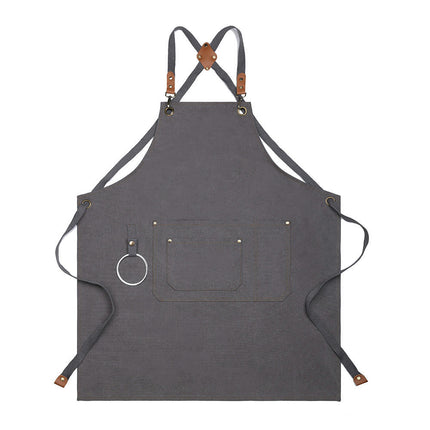 Chef Apron,Cross Back Apron for Men Women with Adjustable Straps and Large Pockets