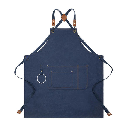 Chef Apron,Cross Back Apron for Men Women with Adjustable Straps and Large Pockets