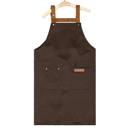 Vest Halter Apron - Home Kitchen Restaurant Baking Apron - Large Pocket Gardening Work Apron