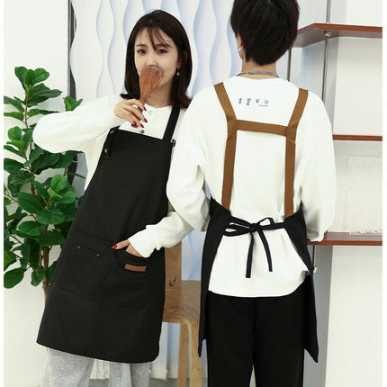 Vest Halter Apron - Home Kitchen Restaurant Baking Apron - Large Pocket Gardening Work Apron