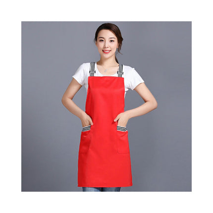 Waterproof Kitchen Catering Workwear Women's Apron with Pockets Adjustable Straps