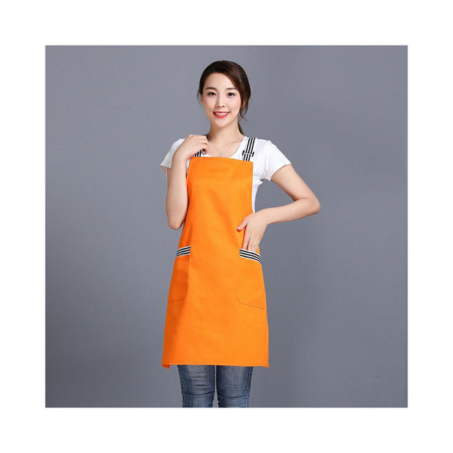 Waterproof Kitchen Catering Workwear Women's Apron with Pockets Adjustable Straps