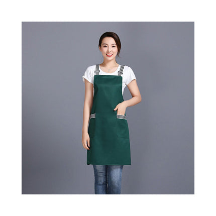 Waterproof Kitchen Catering Workwear Women's Apron with Pockets Adjustable Straps