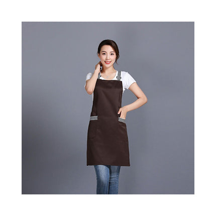 Waterproof Kitchen Catering Workwear Women's Apron with Pockets Adjustable Straps