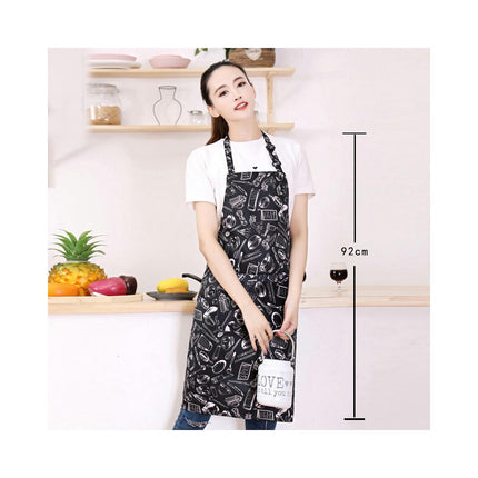 Stain-proof Apron with Pockets - Adjustable Cooking Kitchen Apron for Baking Home Cleaning