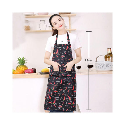 Stain-proof Apron with Pockets - Adjustable Cooking Kitchen Apron for Baking Home Cleaning