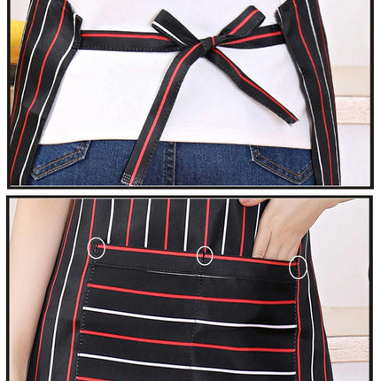 Stain-proof Apron with Pockets - Adjustable Cooking Kitchen Apron for Baking Home Cleaning