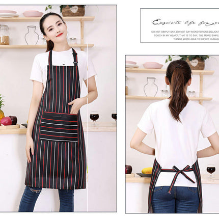 Stain-proof Apron with Pockets - Adjustable Cooking Kitchen Apron for Baking Home Cleaning