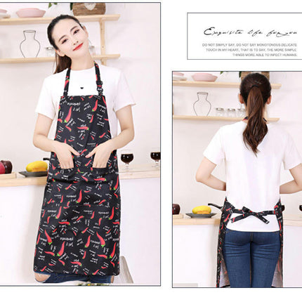 Stain-proof Apron with Pockets - Adjustable Cooking Kitchen Apron for Baking Home Cleaning