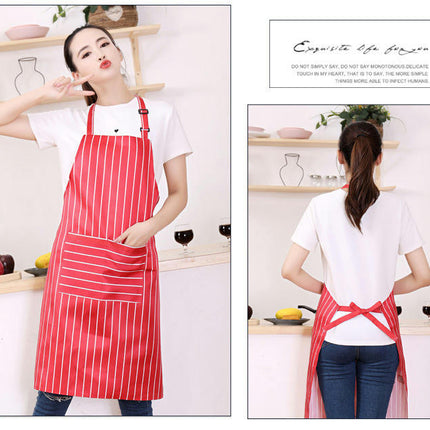 Stain-proof Apron with Pockets - Adjustable Cooking Kitchen Apron for Baking Home Cleaning