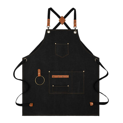 Canvas Cotton Apron - For Gardening Restaurant Adjustable Apron for Men and Women with Pockets