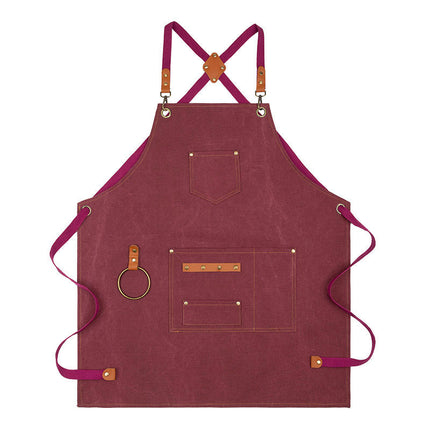 Canvas Cotton Apron - For Gardening Restaurant Adjustable Apron for Men and Women with Pockets