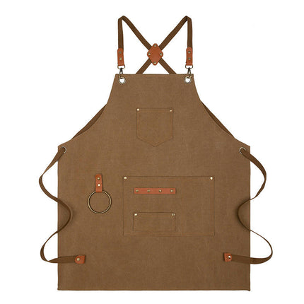 Canvas Cotton Apron - For Gardening Restaurant Adjustable Apron for Men and Women with Pockets