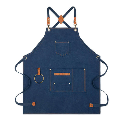 Canvas Cotton Apron - For Gardening Restaurant Adjustable Apron for Men and Women with Pockets