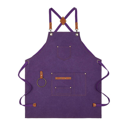 Canvas Cotton Apron - For Gardening Restaurant Adjustable Apron for Men and Women with Pockets