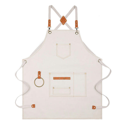 Canvas Cotton Apron - For Gardening Restaurant Adjustable Apron for Men and Women with Pockets