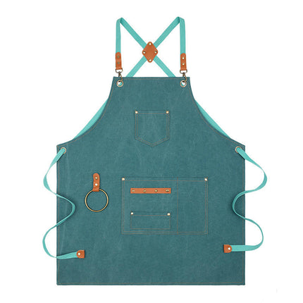 Canvas Cotton Apron - For Gardening Restaurant Adjustable Apron for Men and Women with Pockets