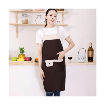 Men and Women Chef Cooking Aprons - Adjustable Cross Strap Kitchen Apron With Pockets