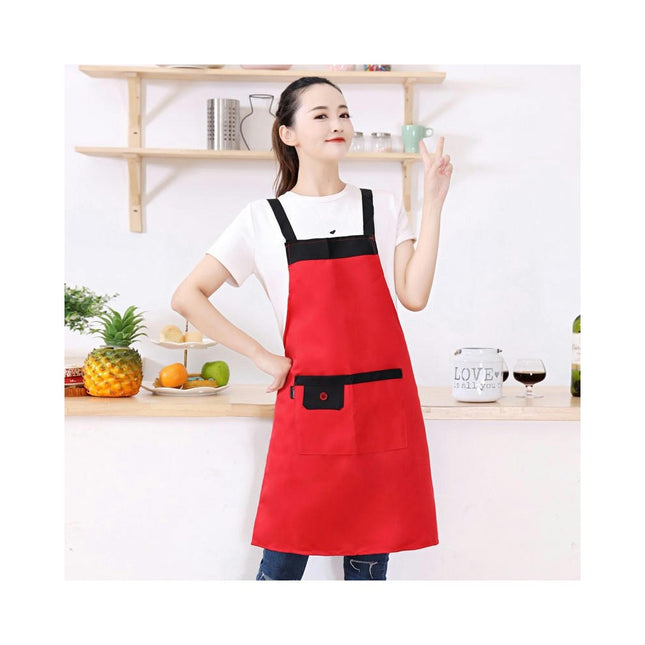 Men and Women Chef Cooking Aprons - Adjustable Cross Strap Kitchen Apron With Pockets