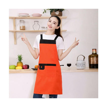 Men and Women Chef Cooking Aprons - Adjustable Cross Strap Kitchen Apron With Pockets