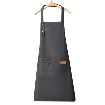 Aprons for Women Men BBQ Chef Cooking Water Drop Resistant Canvas Adjustable Kitchen Apron with Pockets