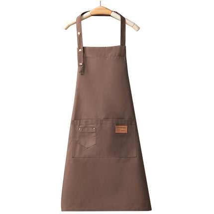 Aprons for Women Men BBQ Chef Cooking Water Drop Resistant Canvas Adjustable Kitchen Apron with Pockets