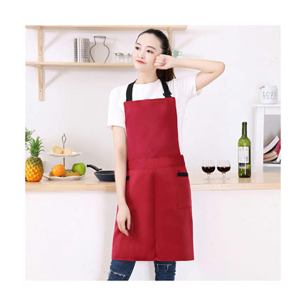 Adjustable Bib Apron, Waterproof Kitchen Apron - With Pockets and Long Straps