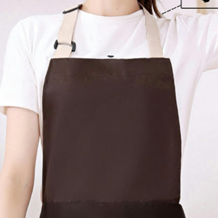 Adjustable Bib Apron, Waterproof Kitchen Apron - With Pockets and Long Straps