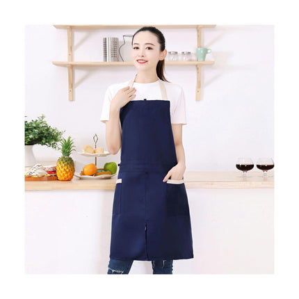 Adjustable Bib Apron, Waterproof Kitchen Apron - With Pockets and Long Straps