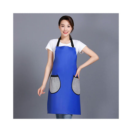 PU Leather Apron - Adjustable Apron for Kitchen Restaurant with Hand Wipe Pocket for Men and Women