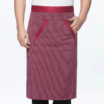 Unisex BBQ Bistro Waiter Cooking Half Apron with Pockets Waterproof and Stain-Resistant Waist