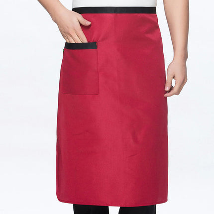 Unisex BBQ Bistro Waiter Cooking Half Apron with Pockets Waterproof and Stain-Resistant Waist