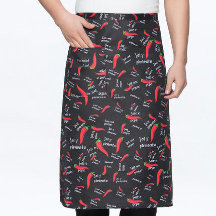 Unisex BBQ Bistro Waiter Cooking Half Apron with Pockets Waterproof and Stain-Resistant Waist