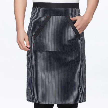 Unisex BBQ Bistro Waiter Cooking Half Apron with Pockets Waterproof and Stain-Resistant Waist